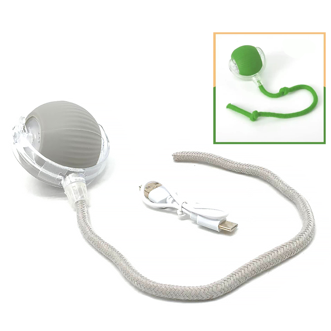 Pelota Interactiva Automática Saltarina Para Mascotas 5.5X40cm./ 75g.