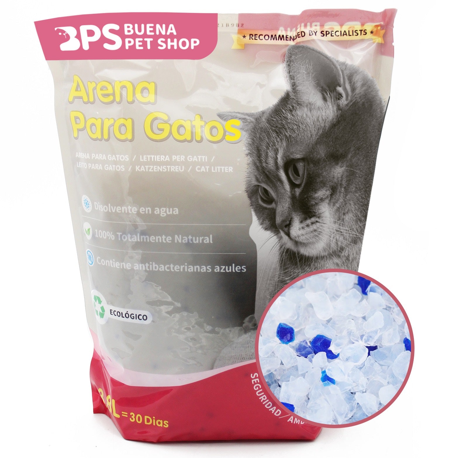 Arena para Gatos Silice 3.8 kg.