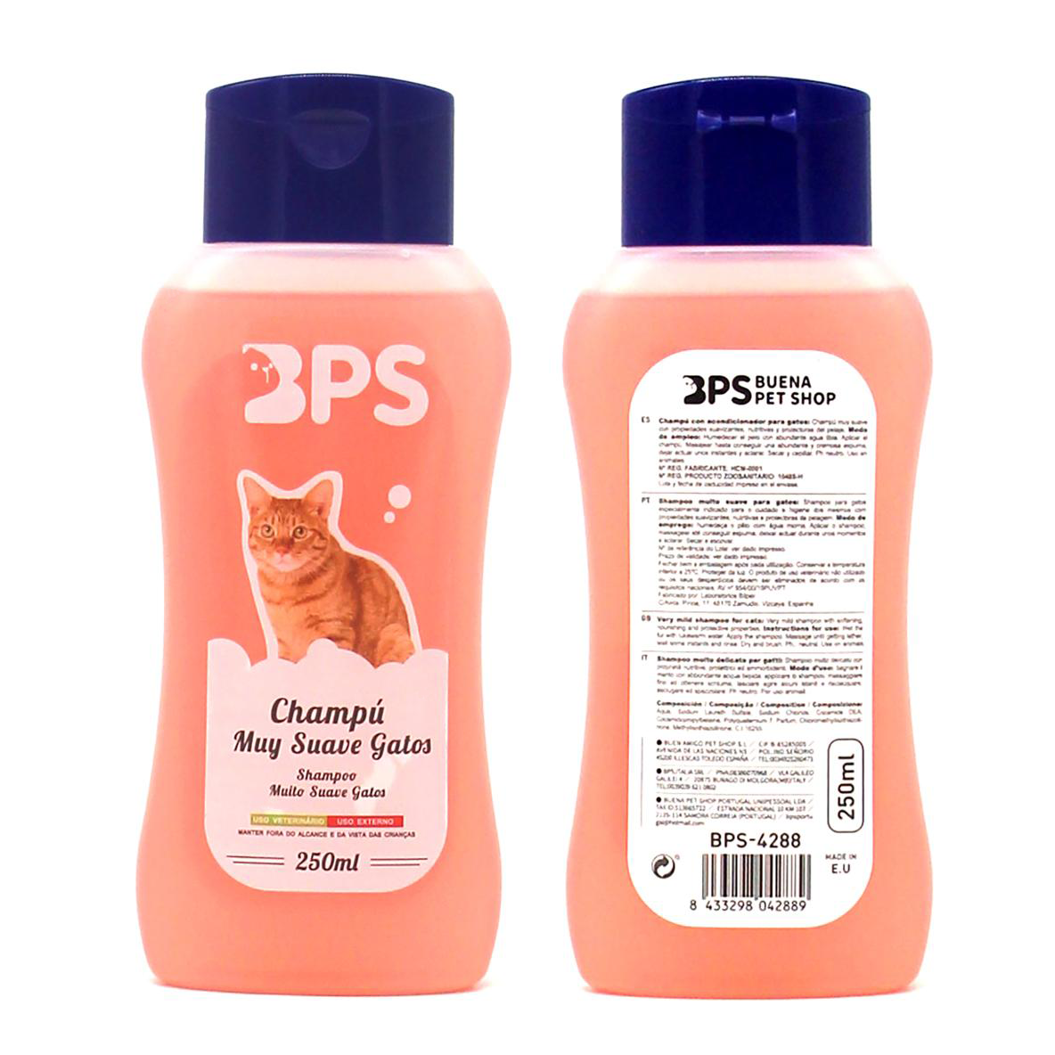 Champú muy Suave para Gato 250ml.