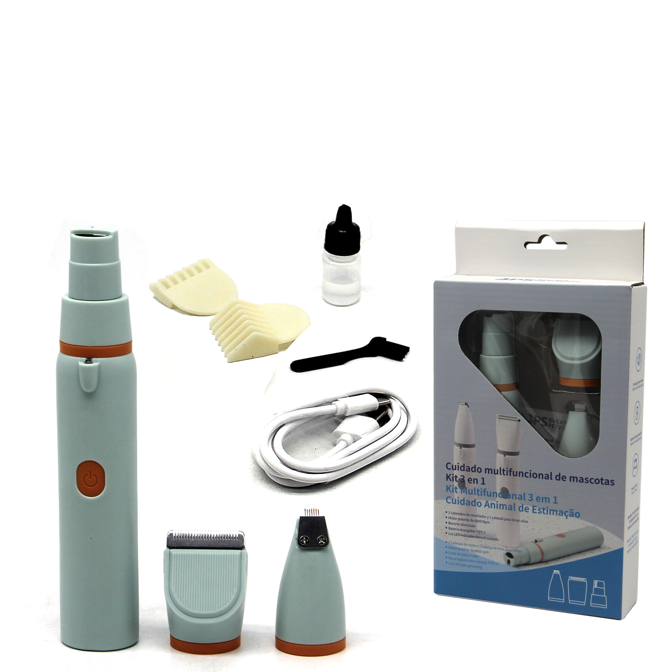 Kit 3 en 1 Cuidado Multifuncionar para Mascotas