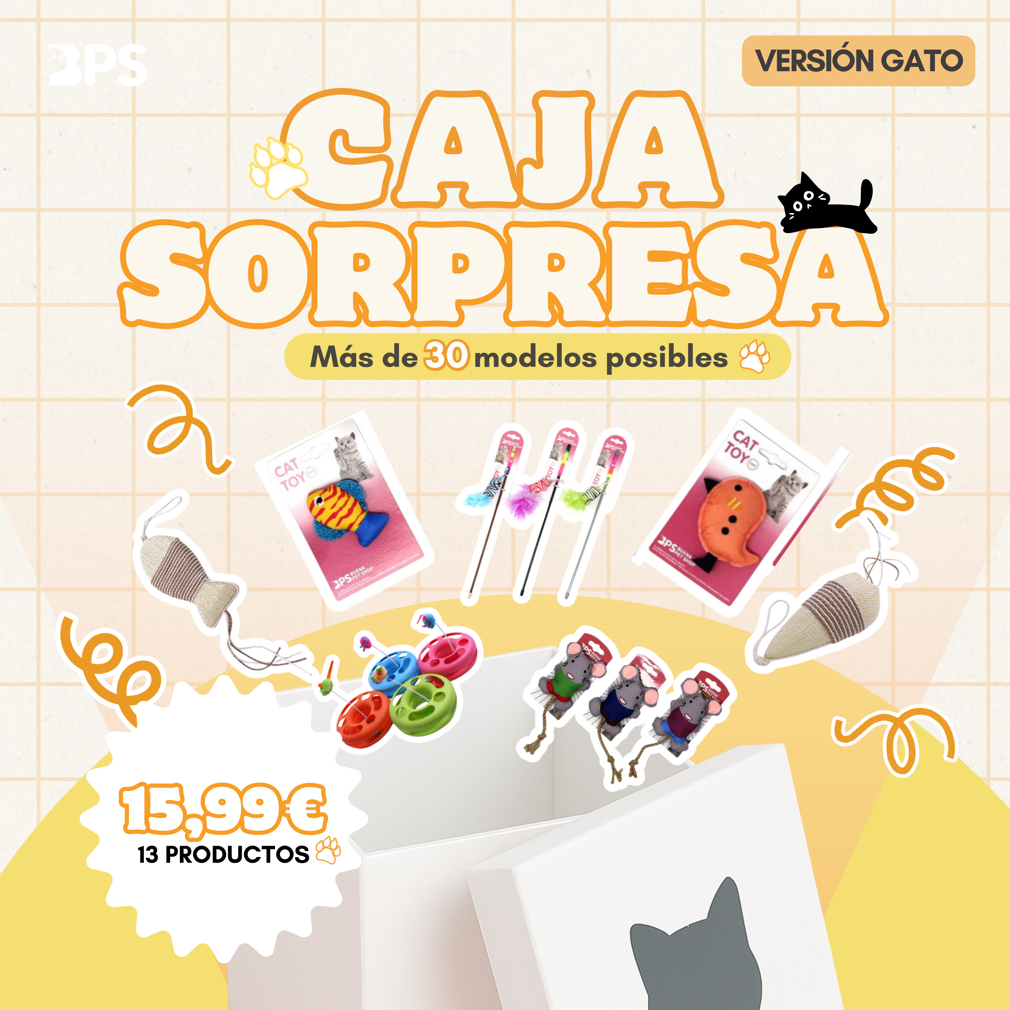 Juego Aleatoria de Juguetes Para Gatos