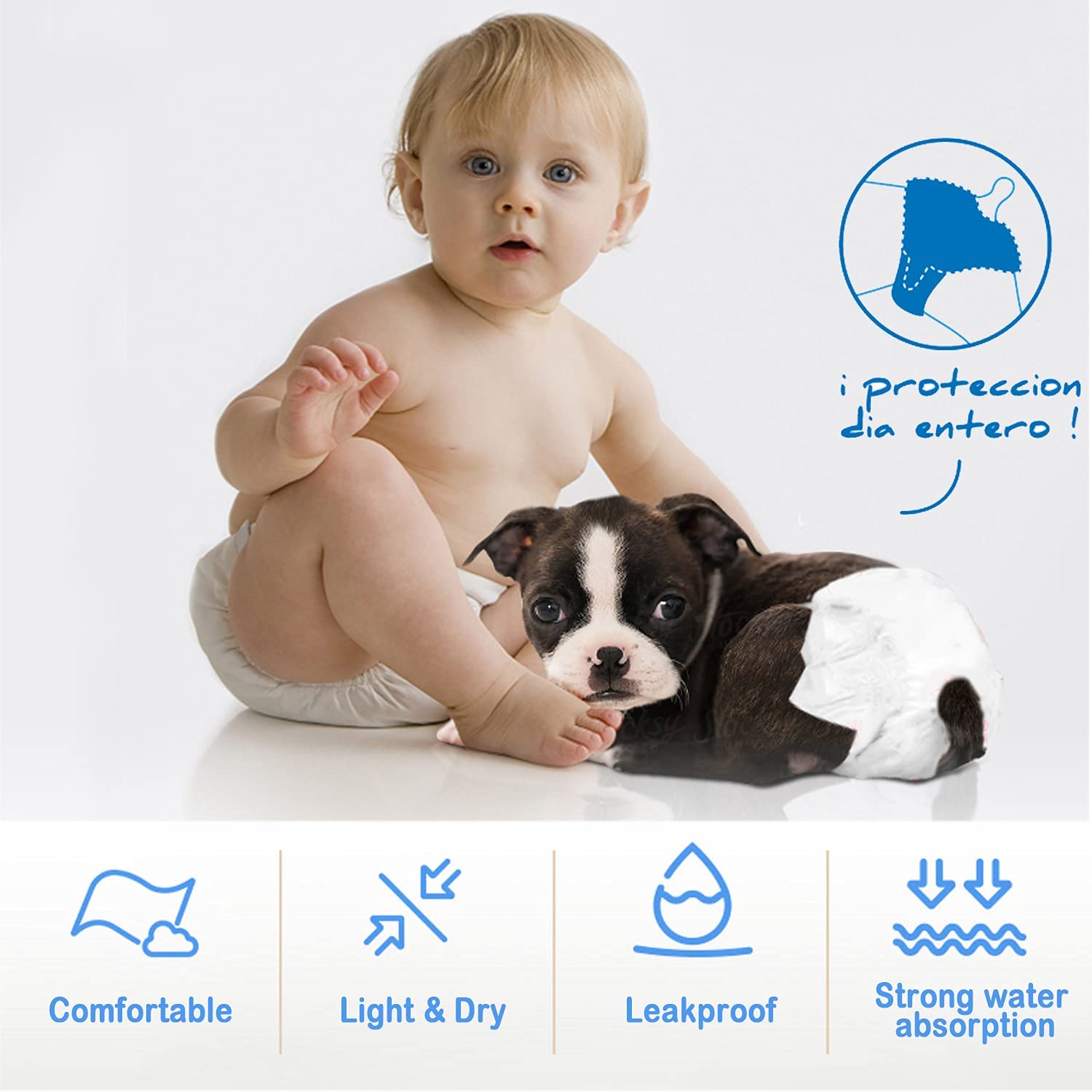 Pañal Mascotas Hembra 8 piezas - Tallas para elegir