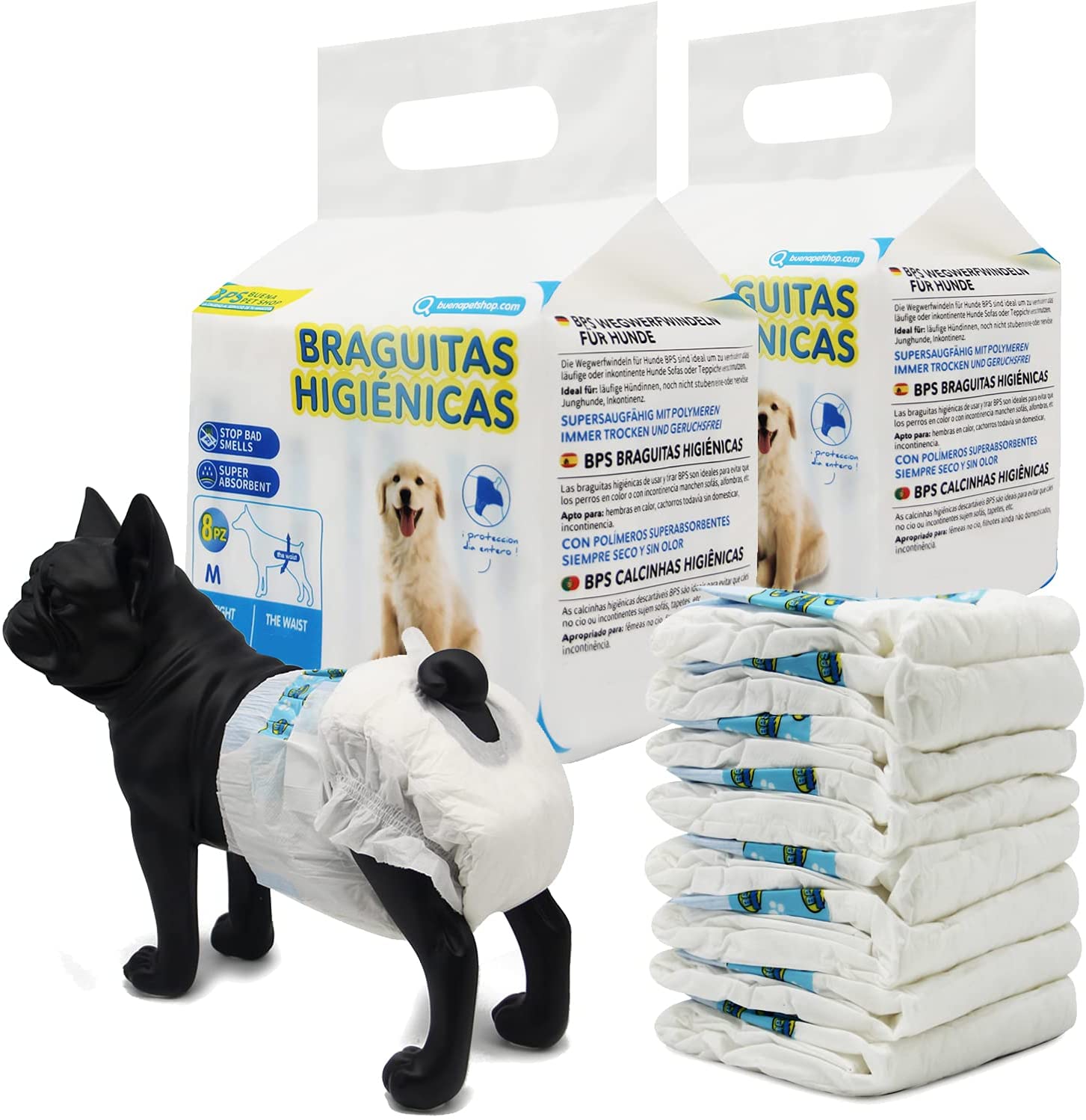 Pañal Mascotas Hembra 8 piezas - Tallas para elegir