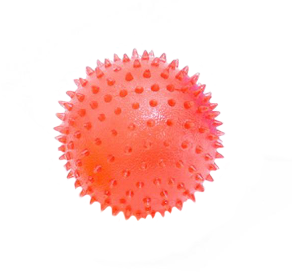 Pelota Caucho Transparente con Pinchos 6.5cm.