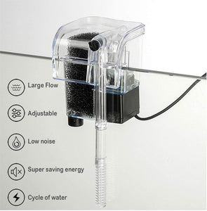 Filtro Externo para Acuario Colgantes Tanque de Peces Externo Filtro de Energía Suspensión de Cascada